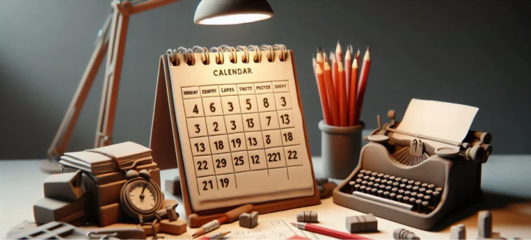 Calendar for writers 2025